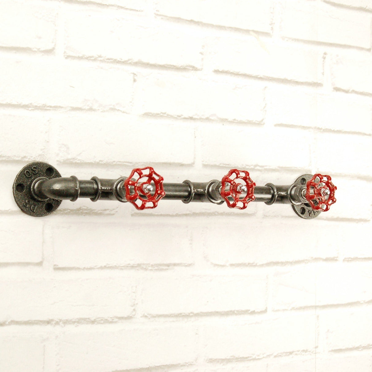 portemanteau industriel fait-main esprit loft 3 vannes à volants