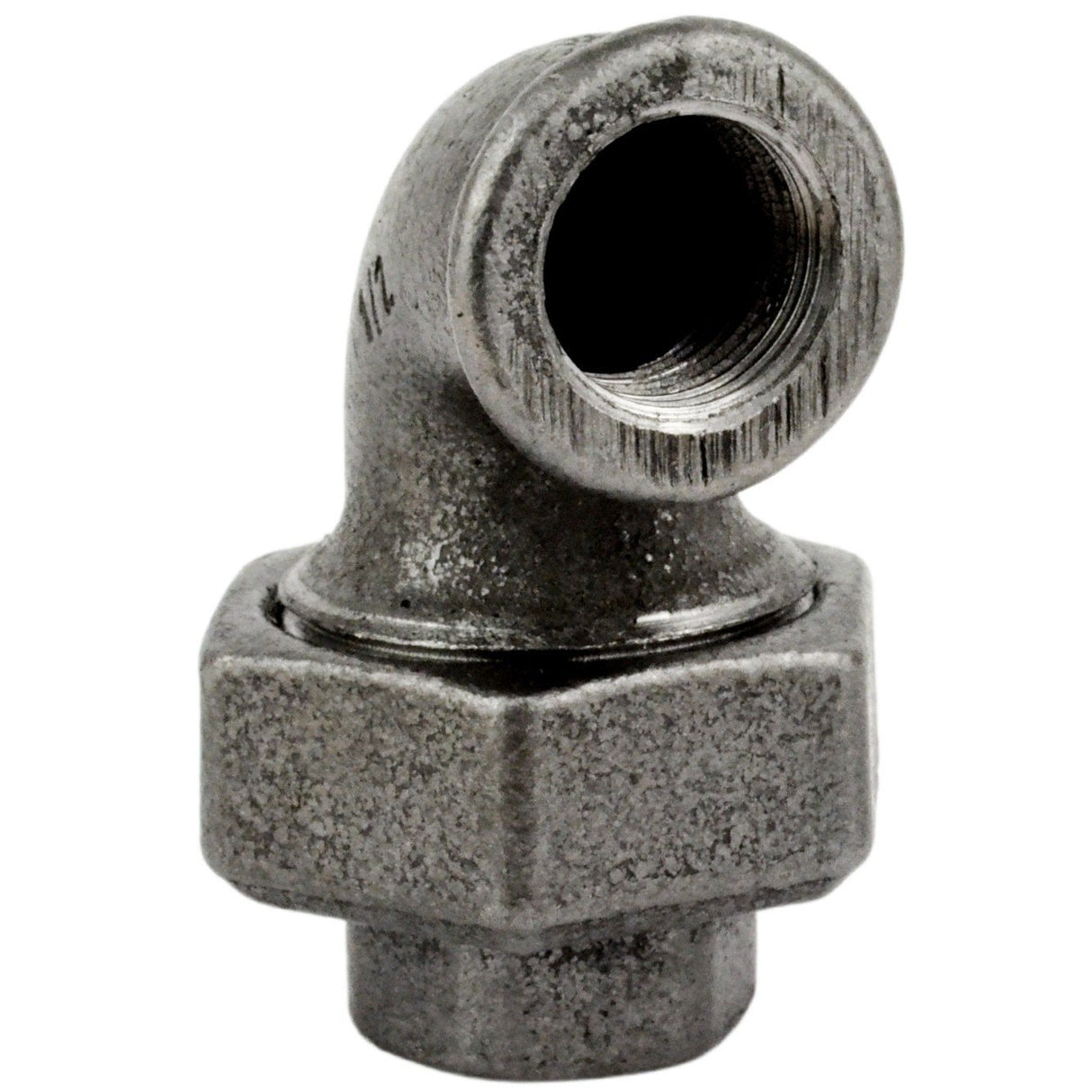 Bocchettone Gomito F/F ghisa nera