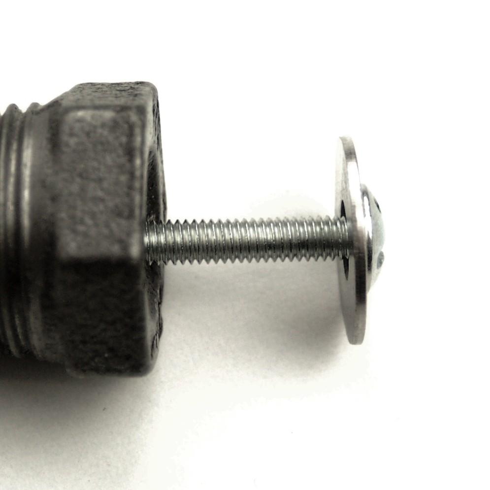 Pomello , maniglia per mobile in ghisa e ottone