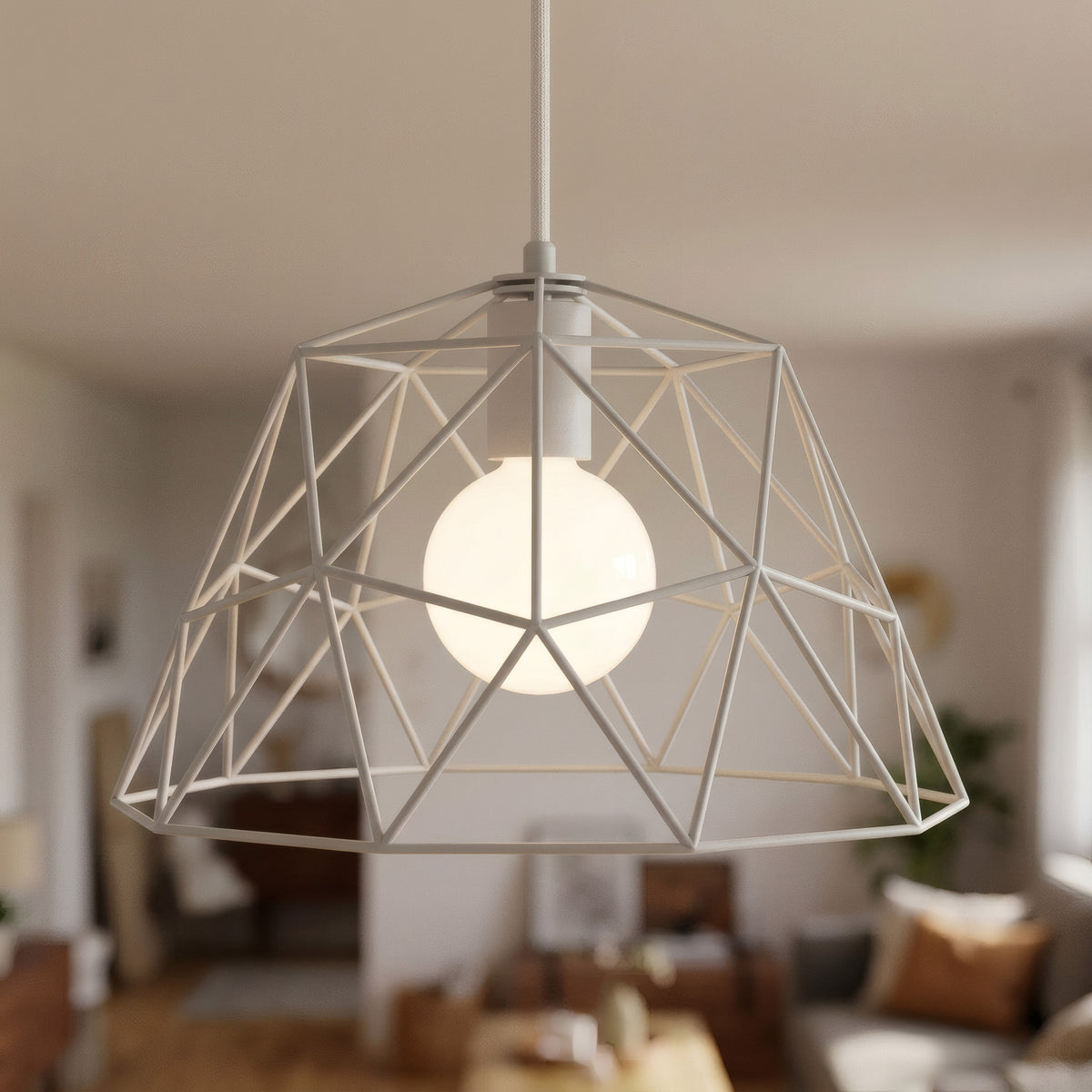 Paralume gabbia a cupola XL Ø 35 cm con portalampada E27