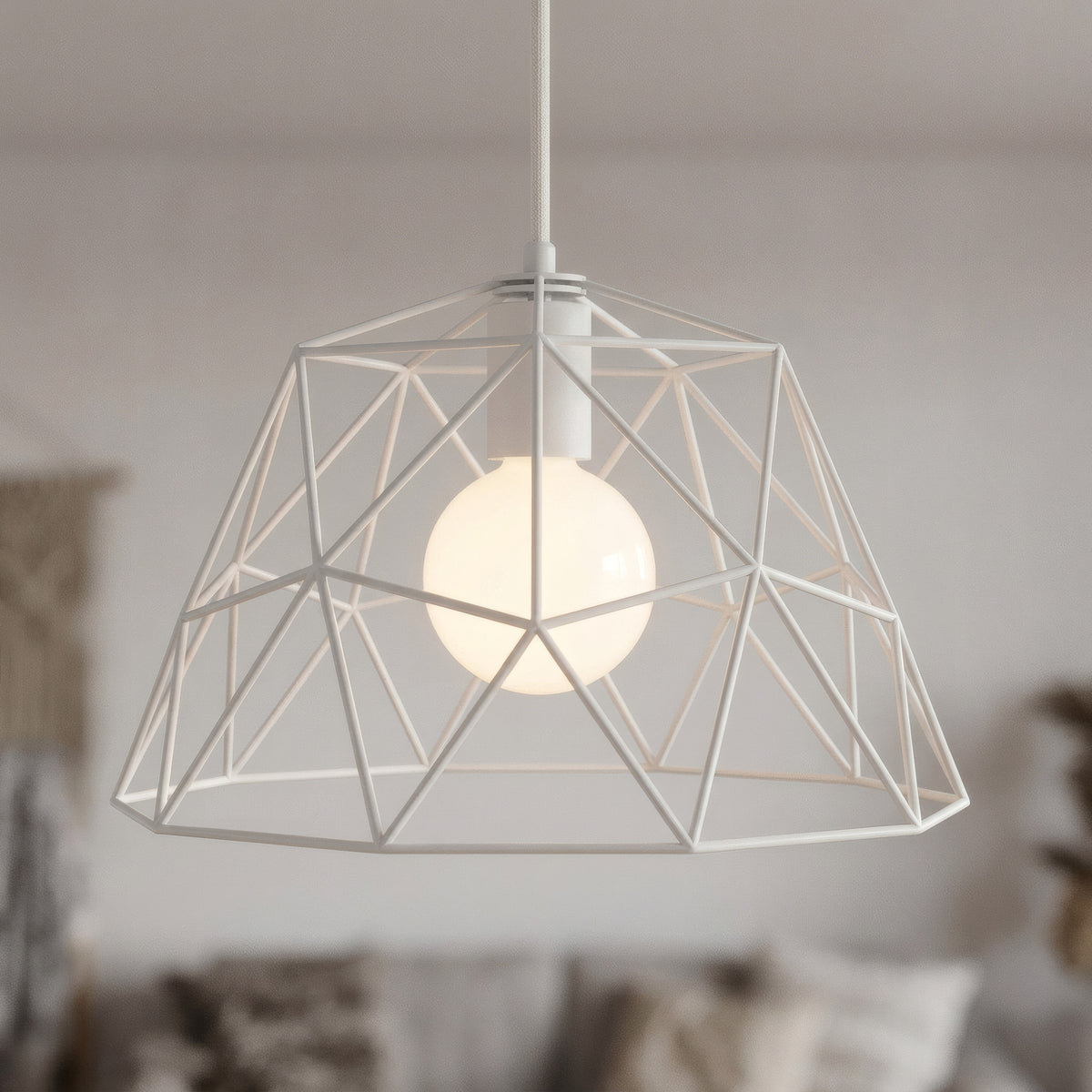 Paralume gabbia a cupola XL Ø 35 cm con portalampada E27