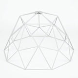 Paralume gabbia a cupola XL Ø 35 cm con portalampada E27 — Bianco