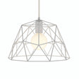 Paralume gabbia a cupola XL Ø 35 cm con portalampada E27 — Bianco