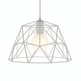 Paralume gabbia a cupola XL Ø 35 cm con portalampada E27 — Bianco