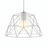 Paralume gabbia a cupola XL Ø 35 cm con portalampada E27 — Bianco