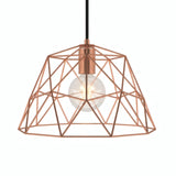 Paralume gabbia a cupola XL Ø 35 cm con portalampada E27 — Rame