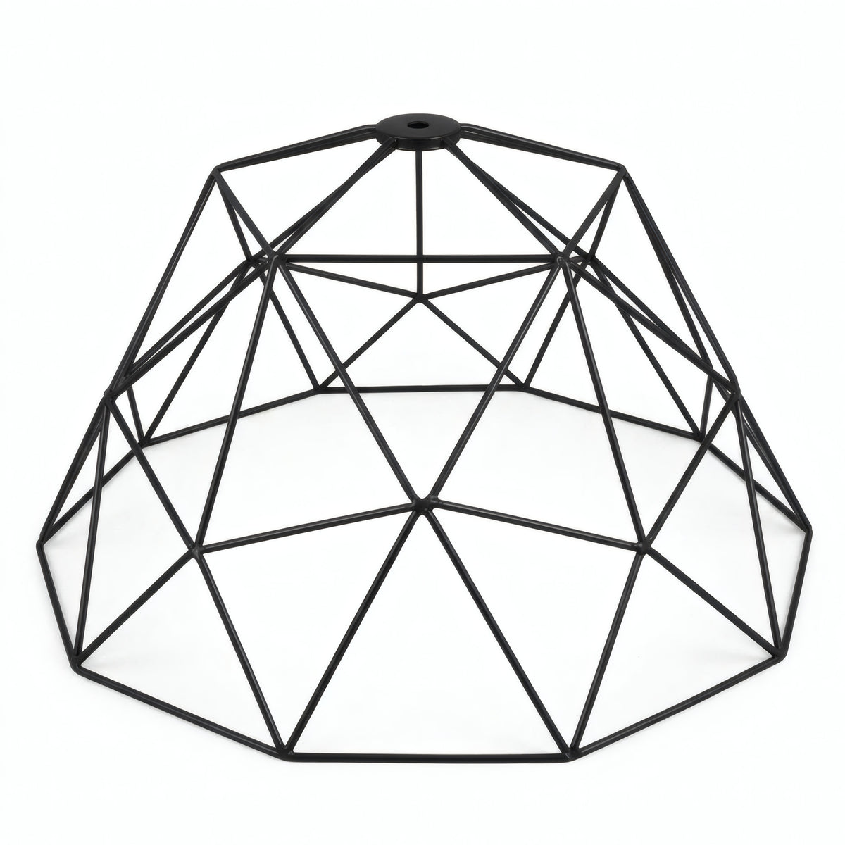 Paralume gabbia a cupola XL Ø 35 cm con portalampada E27 — Nero