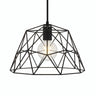 Paralume gabbia a cupola XL Ø 35 cm con portalampada E27 — Nero