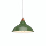 Paralume conico in metallo Ø 30 cm per portalampada E27 — Verde
