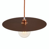 Paralume disco piatto in ferro Ø 40 cm per portalampada E27 — Effetto corten