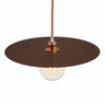 Paralume disco piatto in ferro Ø 40 cm per portalampada E27 — Effetto corten