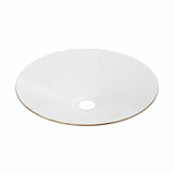 Paralume piatto smaltato Ø 30 cm per portalampada E27 — Bianco e bronzo satinato