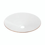 Paralume piatto smaltato Ø 30 cm per portalampada E27 — Bianco e rame satinato