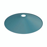 Paralume piatto smaltato Ø 30 cm per portalampada E27 — Blu petrolio