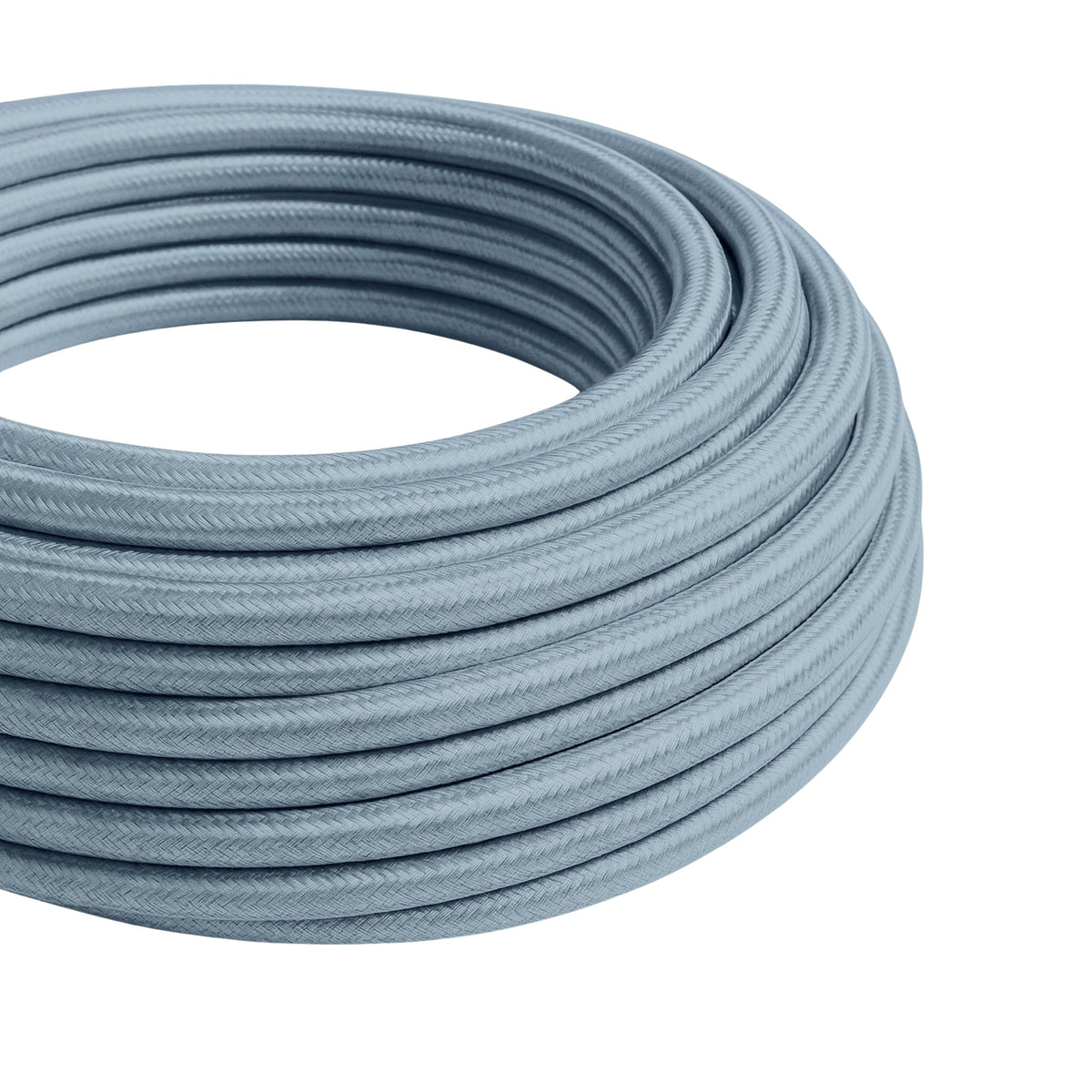 Cavo tessile rotondo in cotone – Blu oceano