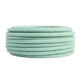 Cavo tessile rotondo in cotone – Latte e menta, matassa vista di profilo