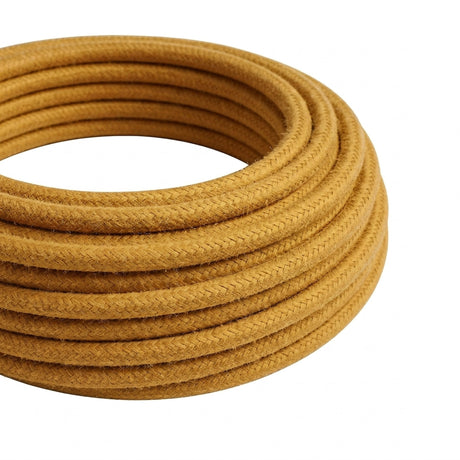 Cavo tessile rotondo in cotone – Miele dorato