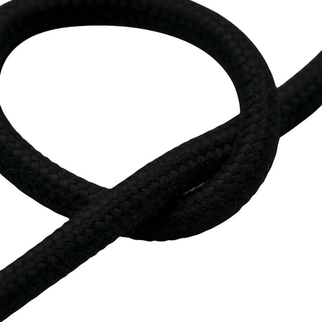Cavo tessile rotondo in cotone – Nero carbone