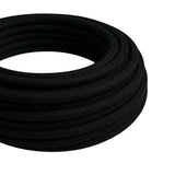 Cavo tessile rotondo in cotone – Nero carbone