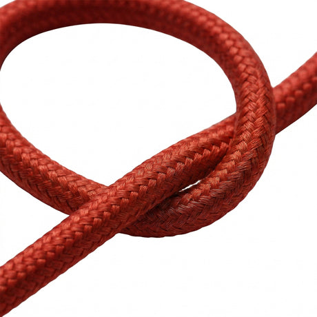 Cavo tessile rotondo in cotone – Rosso fuoco
