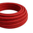 Cavo tessile rotondo in cotone – Rosso fuoco