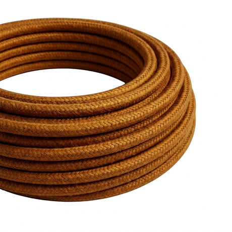 Cavo tessile rotondo effetto seta – Ambra