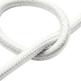 Cavo tessile rotondo effetto seta – Bianco ottico