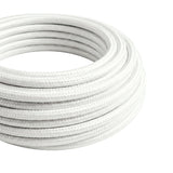Cavo tessile rotondo effetto seta – Bianco ottico