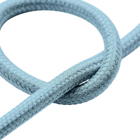 Cavo tessile rotondo effetto seta – Azzurro cielo