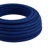 Cavo tessile rotondo effetto seta – Blu classico