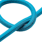 Cavo tessile rotondo effetto seta – Blu ciano