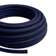 Cavo tessile rotondo effetto seta – Blu profondo