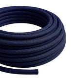 Cavo tessile rotondo effetto seta – Blu profondo
