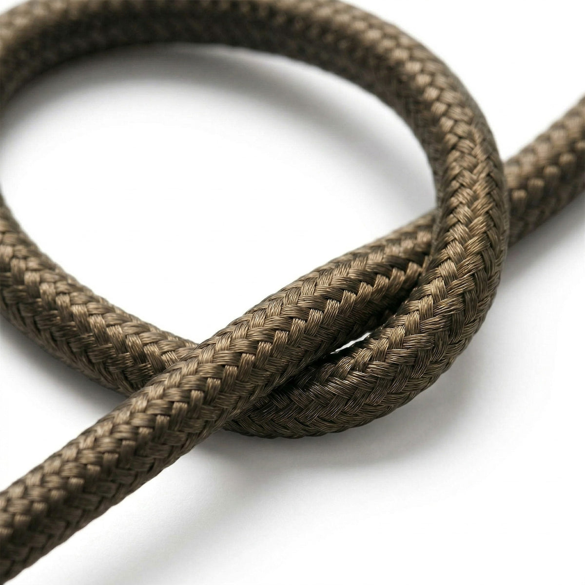 Cavo tessile rotondo effetto seta – Grigio scuro