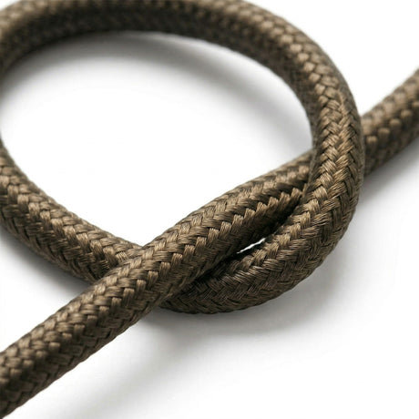 Cavo tessile rotondo effetto seta – Grigio scuro