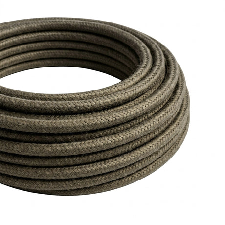 Cavo tessile rotondo effetto seta – Grigio scuro
