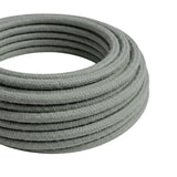 Cavo tessile rotondo effetto seta – Grigio fumo