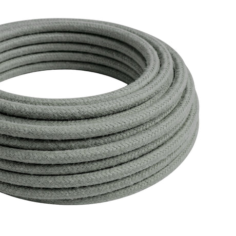 Cavo tessile rotondo effetto seta – Grigio fumo
