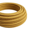 Cavo tessile rotondo effetto seta – Giallo senape
