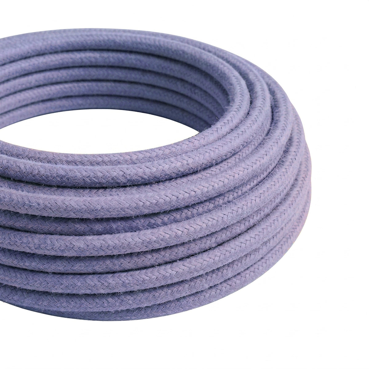 Cavo tessile rotondo effetto seta – Lavanda
