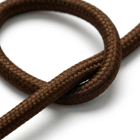 Cavo tessile rotondo effetto seta – Marrone espresso