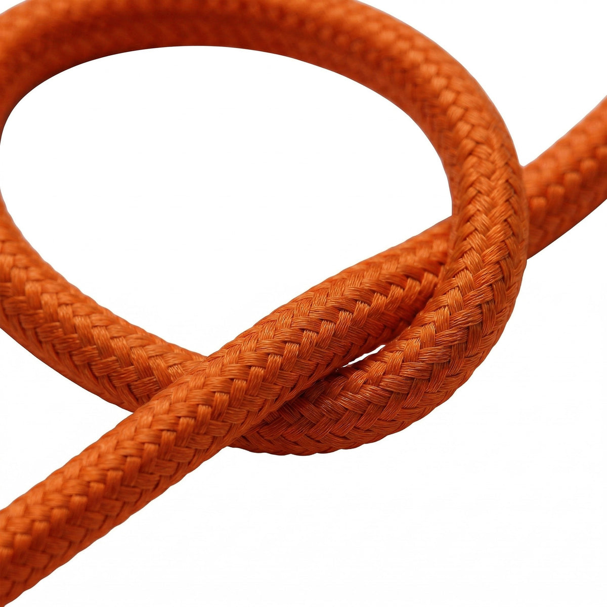 Cavo tessile rotondo effetto seta – Arancione fiamma