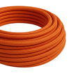 Cavo tessile rotondo effetto seta – Arancione fiamma
