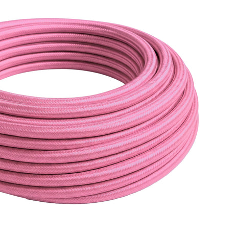 Cavo tessile rotondo effetto seta – Rosa fucsia
