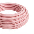 Cavo tessile rotondo effetto seta – Rosa pallido