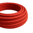 Cavo tessile rotondo effetto seta – Rosso fuoco