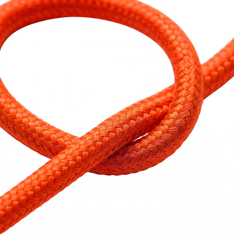 Cavo tessile rotondo effetto seta fluo – Arancione