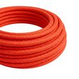Cavo tessile rotondo effetto seta fluo – Arancione