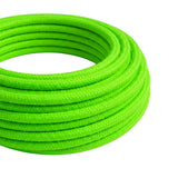 Cavo tessile rotondo effetto seta fluo – Verde