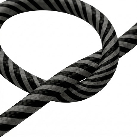 Cavo tessile rigato effetto seta – Grafite e nero carbone